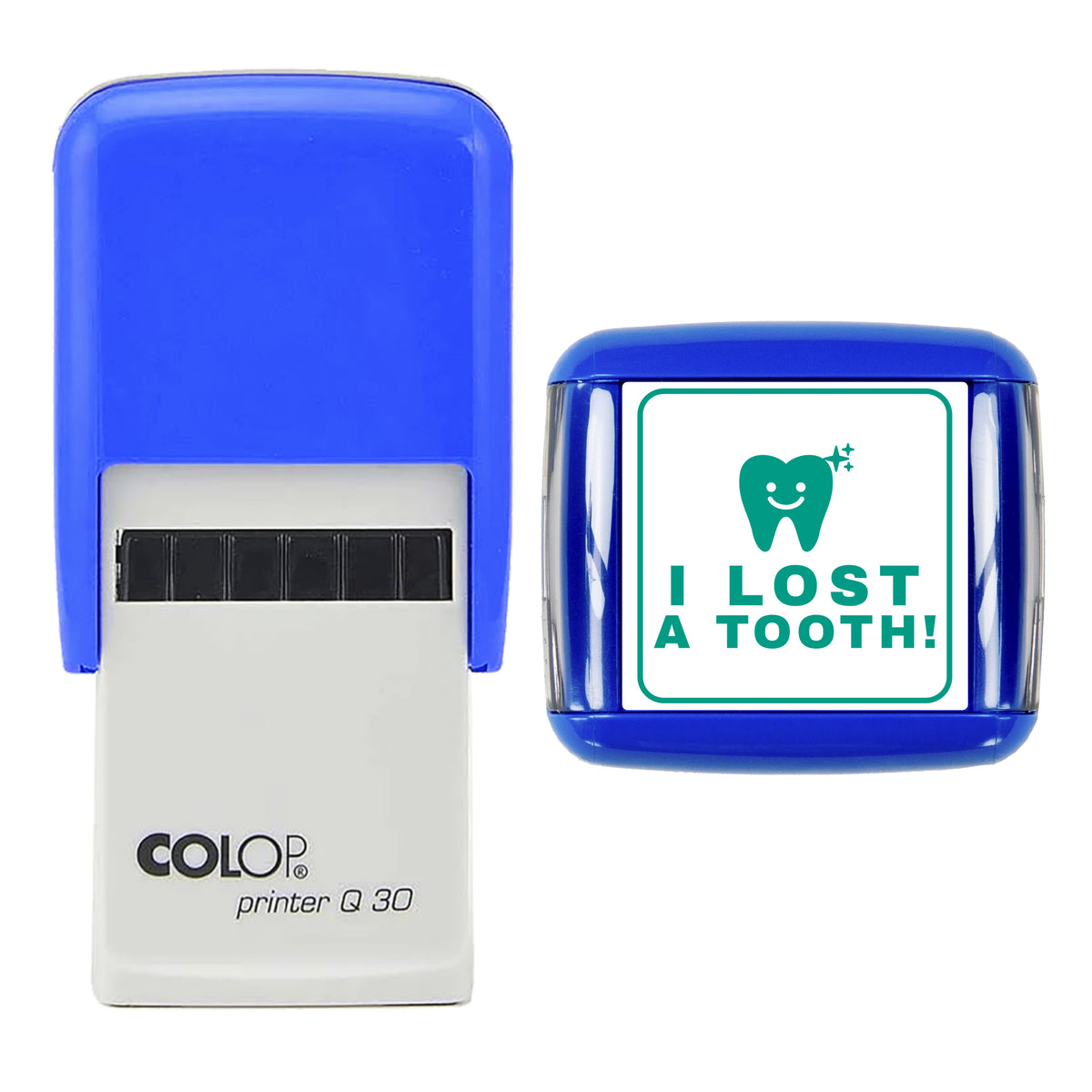 I Lost a Tooth Reward Stamp, COLOP Q30, 30 x 30mm, green ink