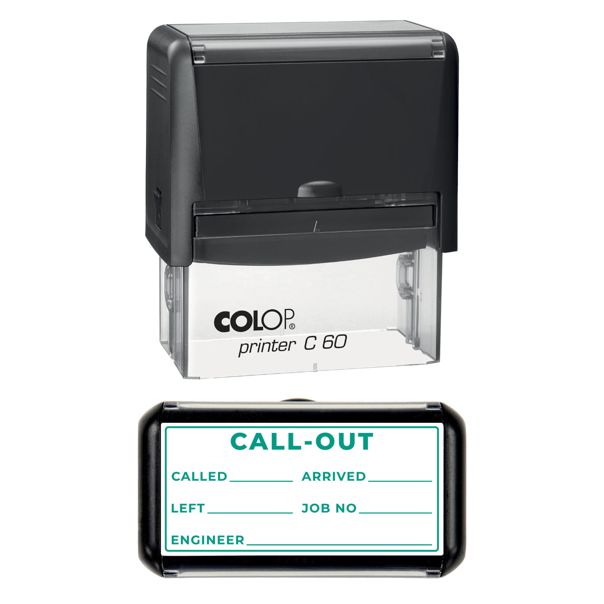 Call-Out Record Stamp, COLOP C60, 77 x 36mm, green ink