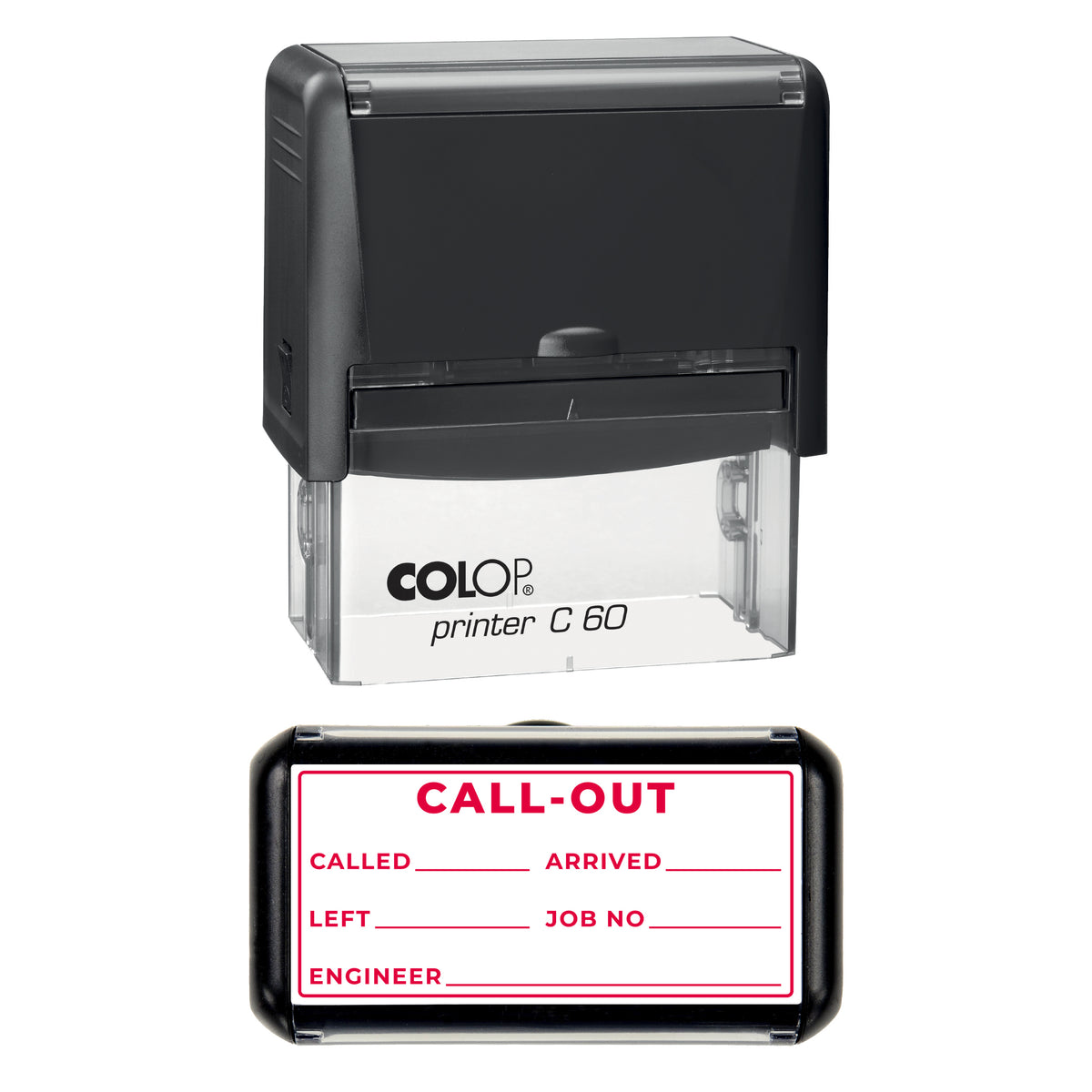 Call-Out Record Stamp, COLOP C60, 77 x 36mm, red ink