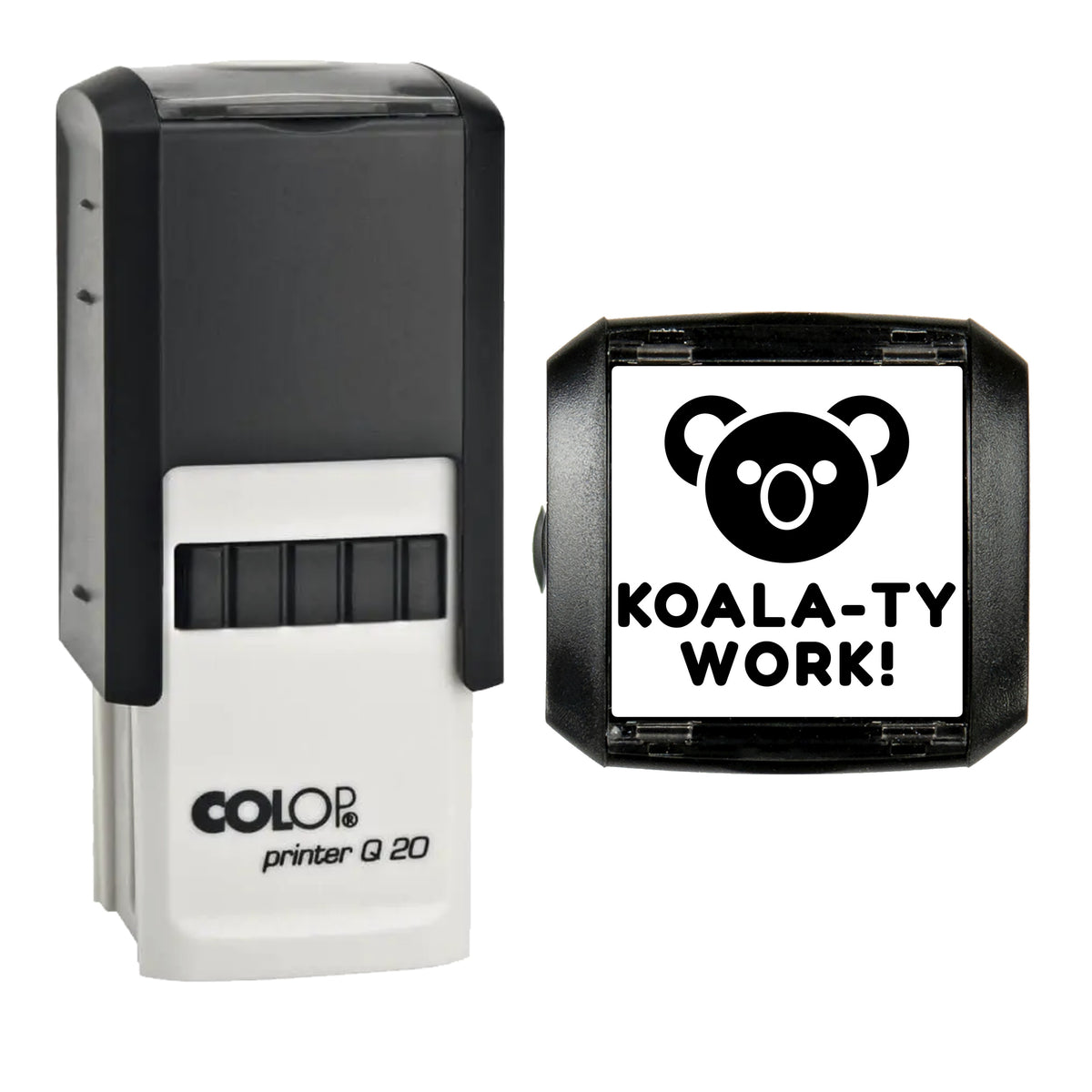 Koala-ty Work Koala Reward Stamp, COLOP Q20, 20 x 20mm, black ink