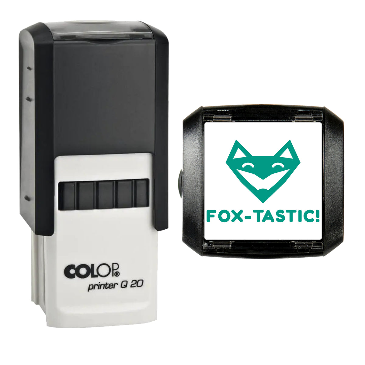 Fox-tastic Fox Reward Stamp, COLOP Q20, 20 x 20mm, green ink
