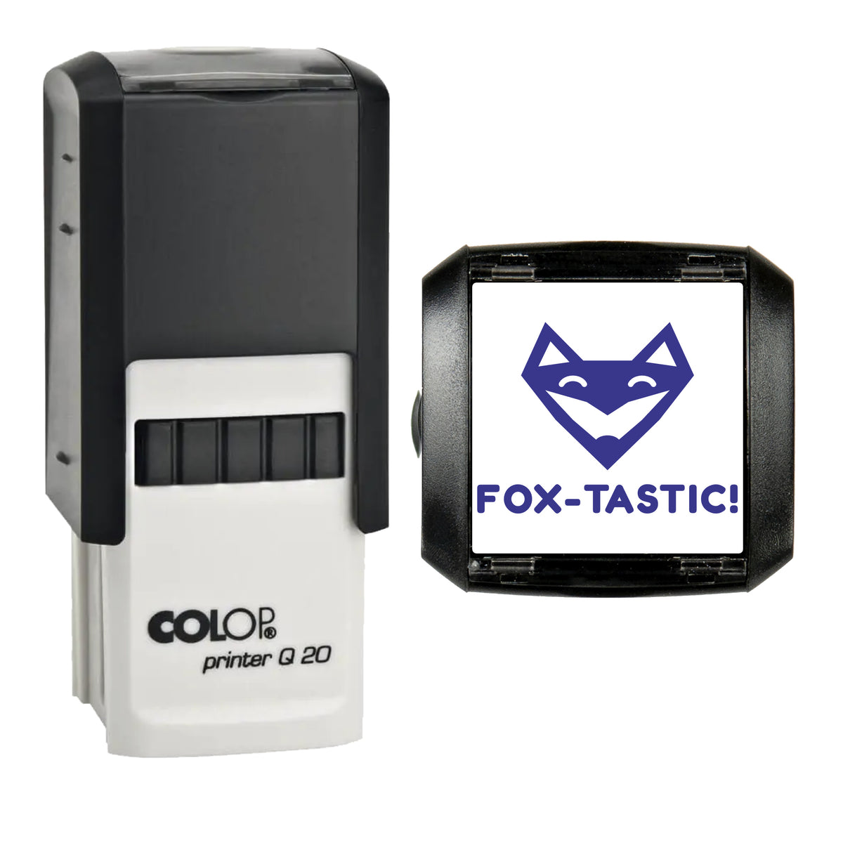 Fox-tastic Fox Reward Stamp, COLOP Q20, 20 x 20mm, violet ink
