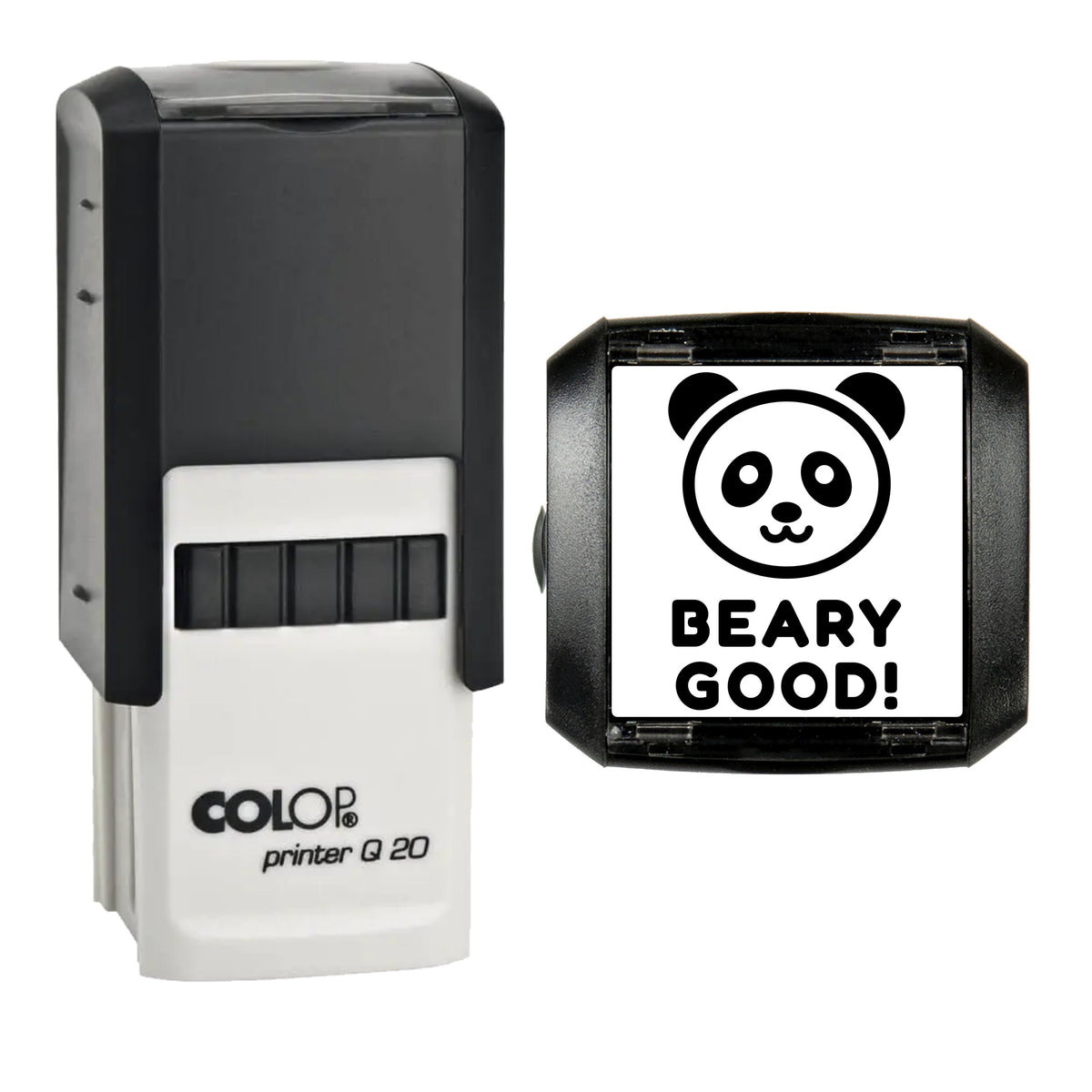 Beary Good Panda Reward Stamp, COLOP Q20, 20 x 20mm, black ink