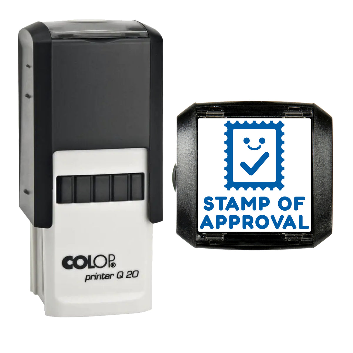Stamp of Approval Reward Stamp, COLOP Q20, 20 x 20mm, blue ink