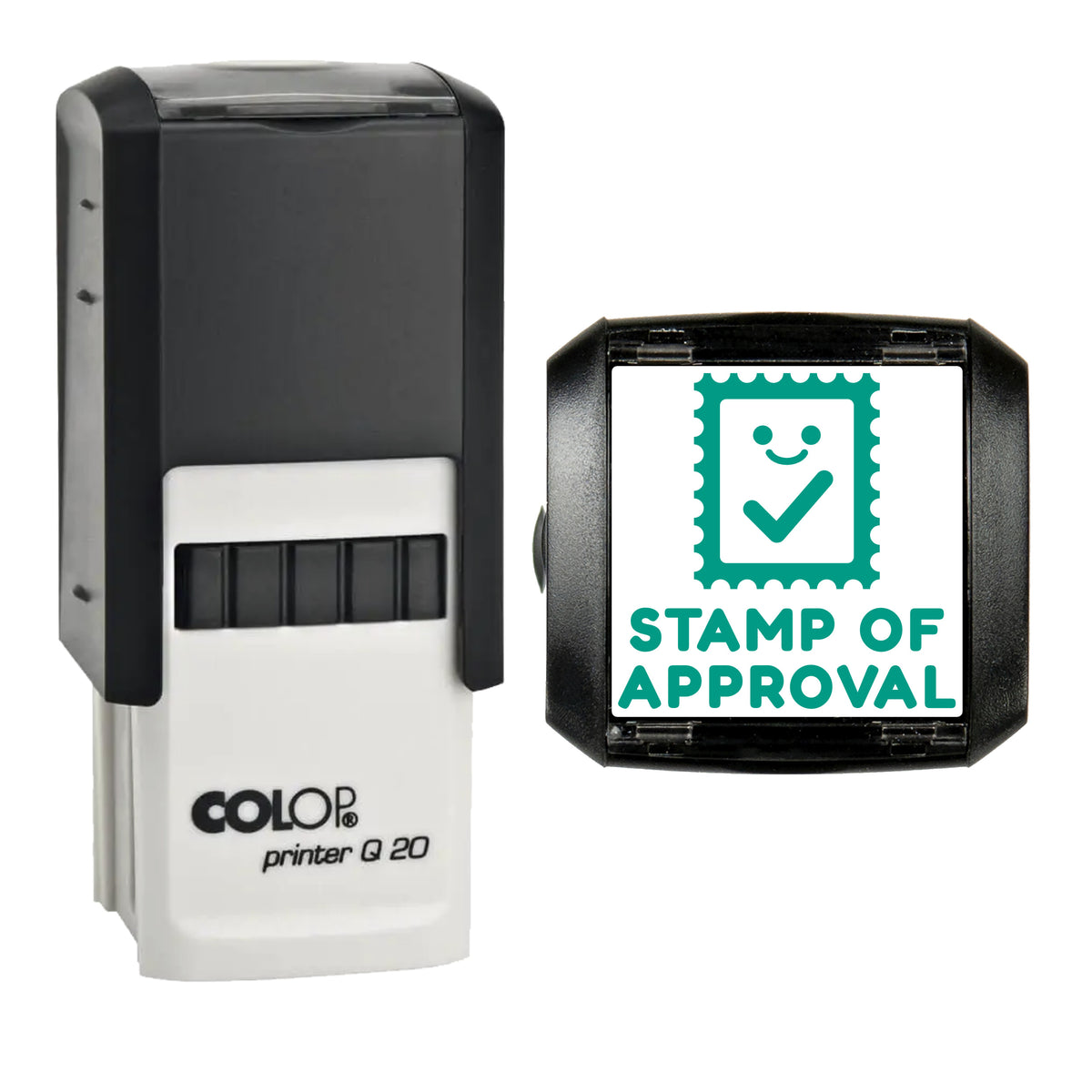 Stamp of Approval Reward Stamp, COLOP Q20, 20 x 20mm, green ink
