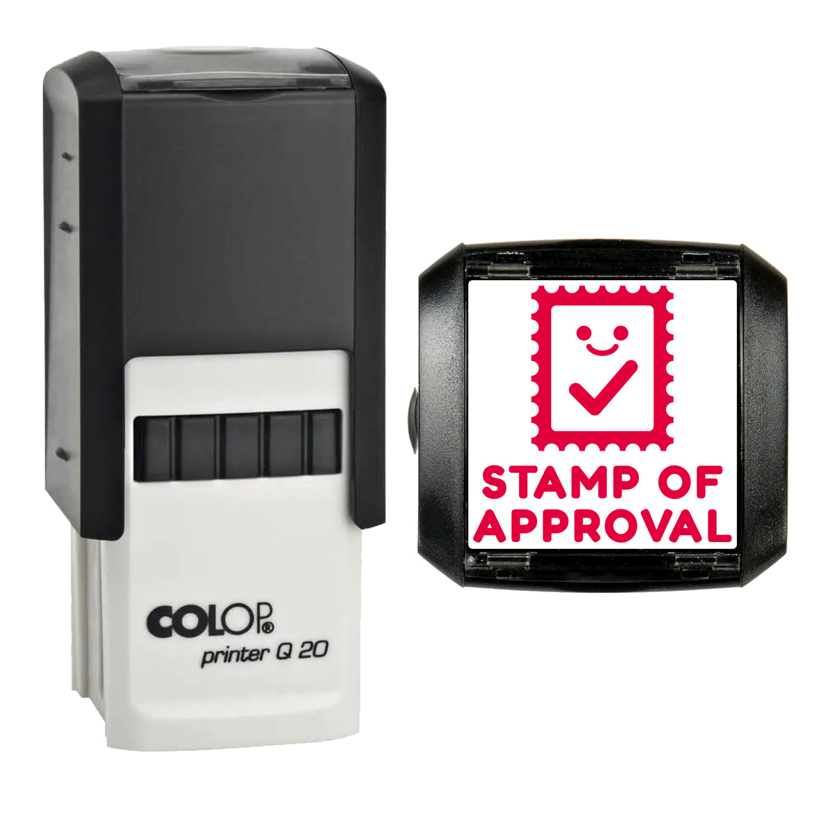 Stamp of Approval Reward Stamp, COLOP Q20, 20 x 20mm, red ink