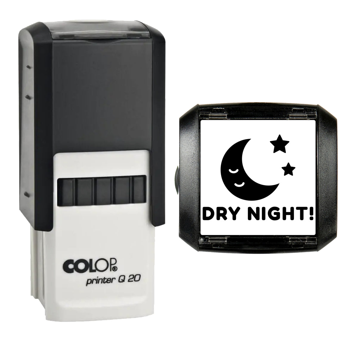 Dry Night Reward Stamp, COLOP Q20, 20 x 20mm, black ink