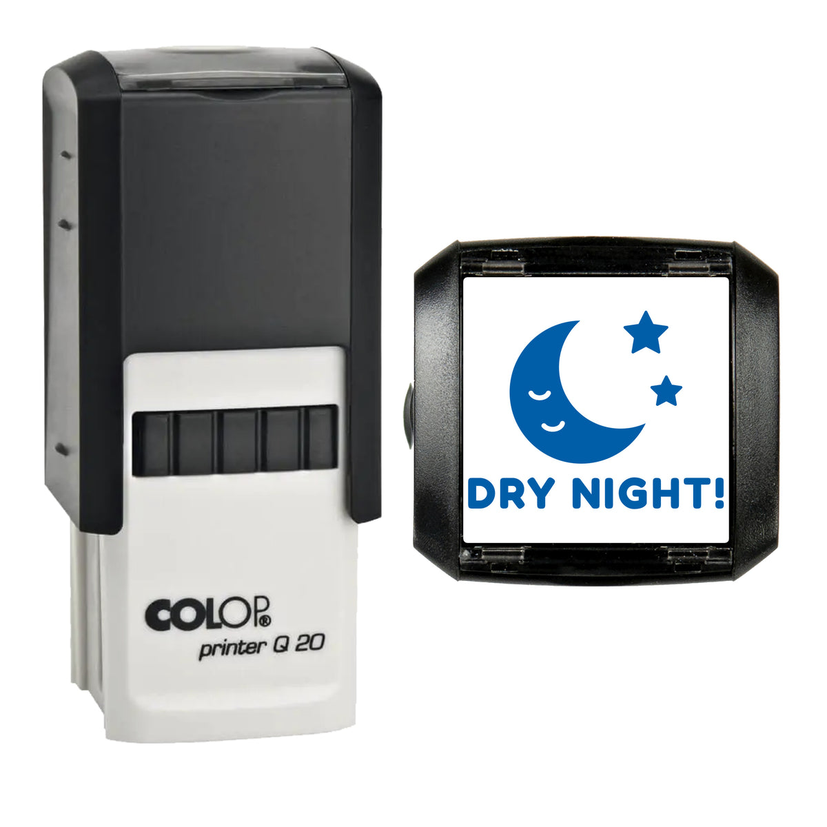 Dry Night Reward Stamp, COLOP Q20, 20 x 20mm, blue ink