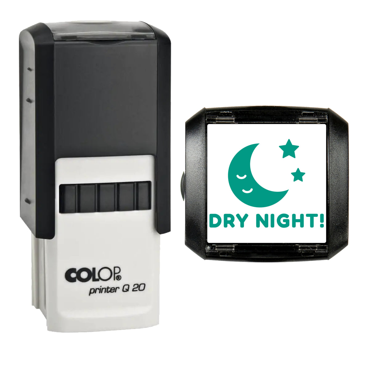 Dry Night Reward Stamp, COLOP Q20, 20 x 20mm, green ink