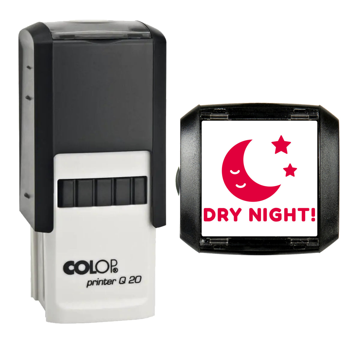 Dry Night Reward Stamp, COLOP Q20, 20 x 20mm, red ink