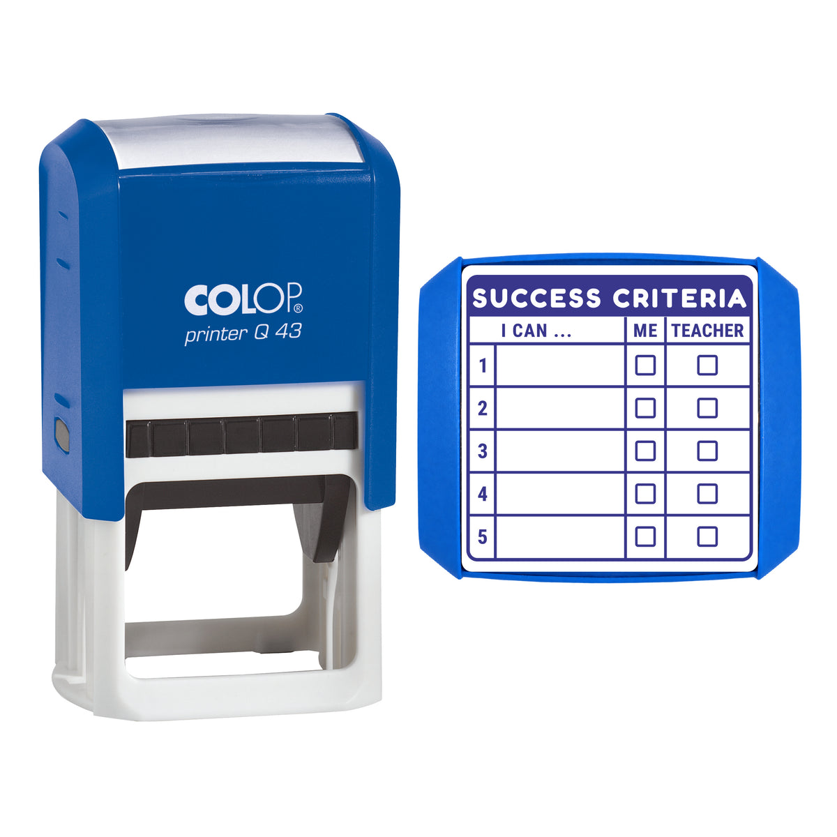 Success Criteria Checklist Stamp, COLOP Q43, 43 x 43mm, violet ink