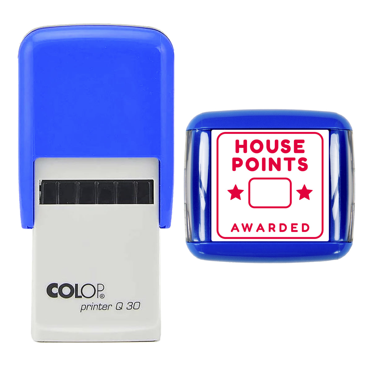 House Points Awarded Stamp, COLOP Q30, 30 x 30mm, red ink