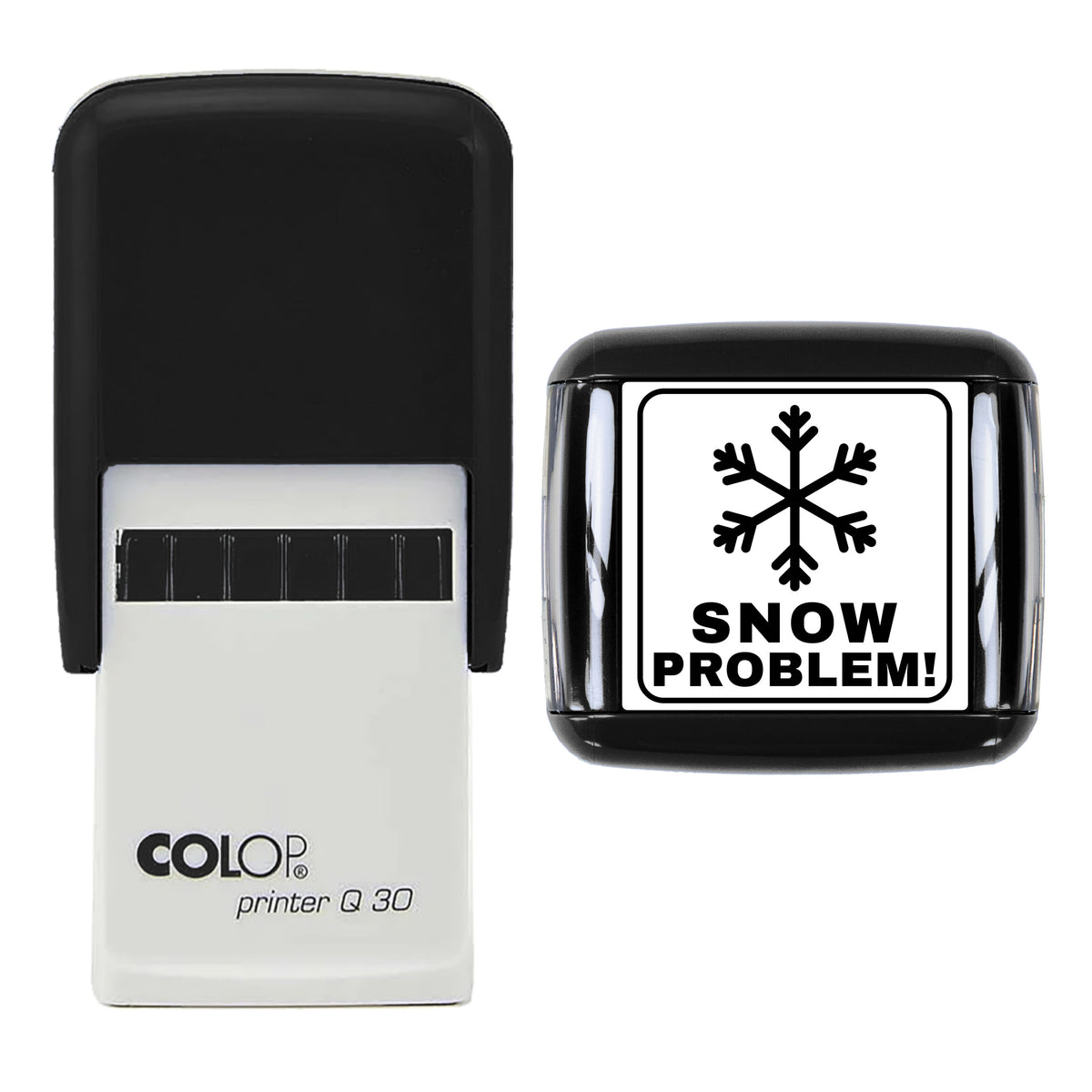 Snow Problem Christmas Reward Stamp, COLOP Q30, 30 x 30mm, black ink