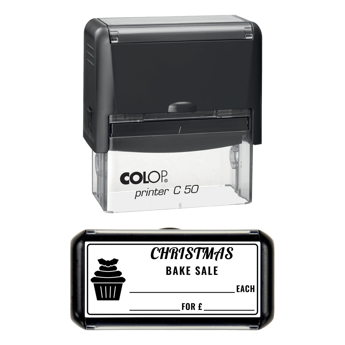 Christmas Bake Sale Price Stamp, COLOP C50, 70 x 30mm, black ink