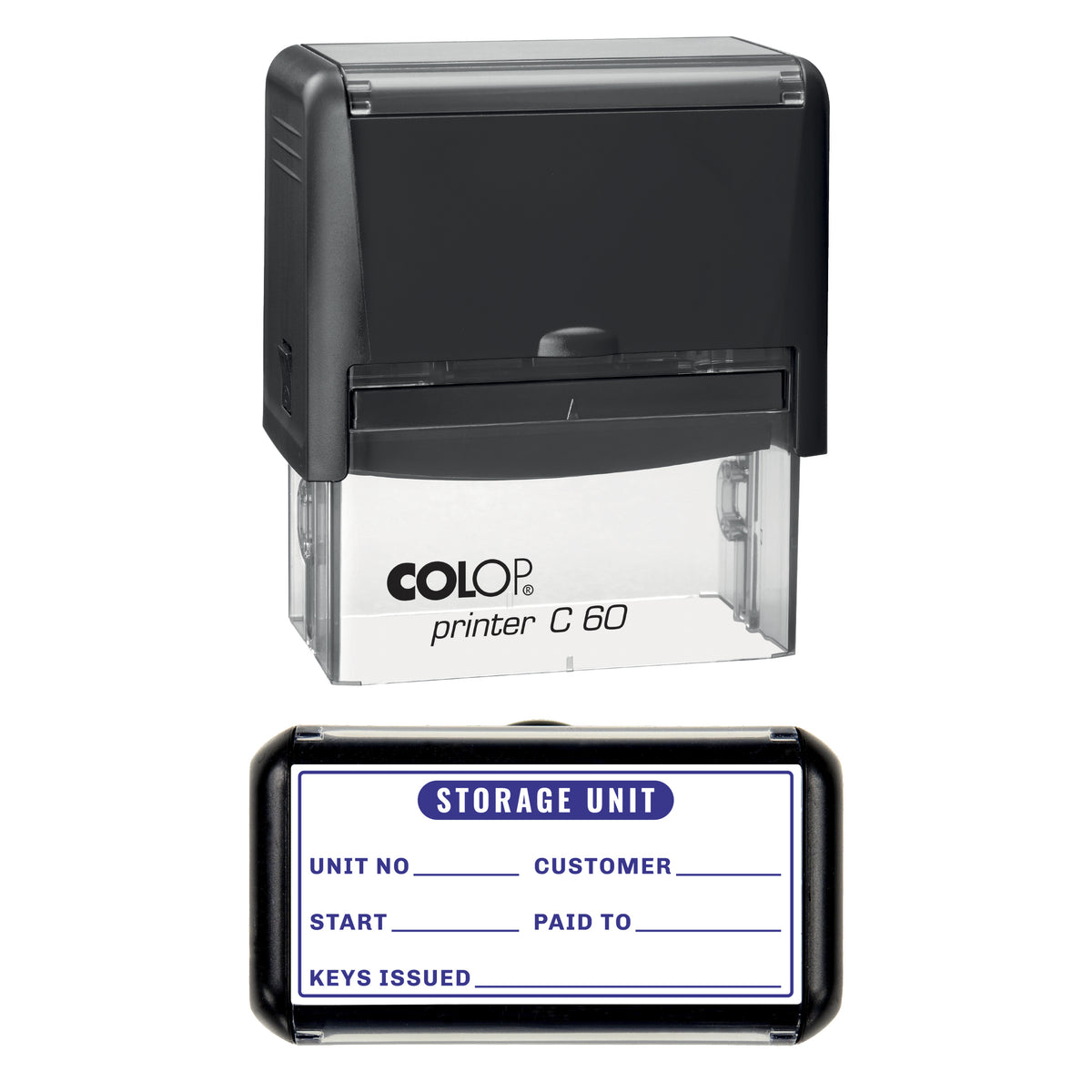 Storage Unit Stamp, COLOP C60, 77 x 36mm, violet ink