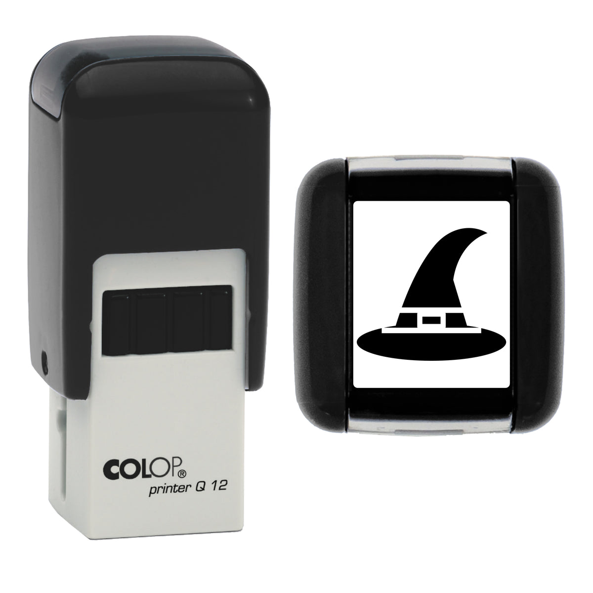 Halloween Witch Hat Stamp, COLOP Q12, 12 x 12mm, black ink