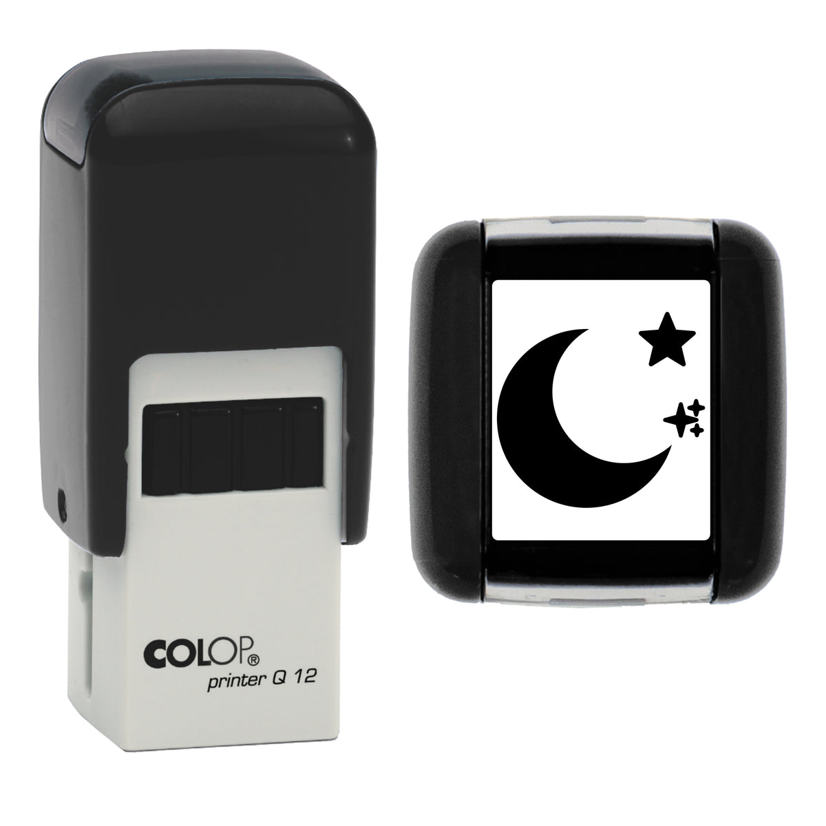 Sleep Planner Icon Stamp, COLOP Q12, 12 x 12mm, black ink