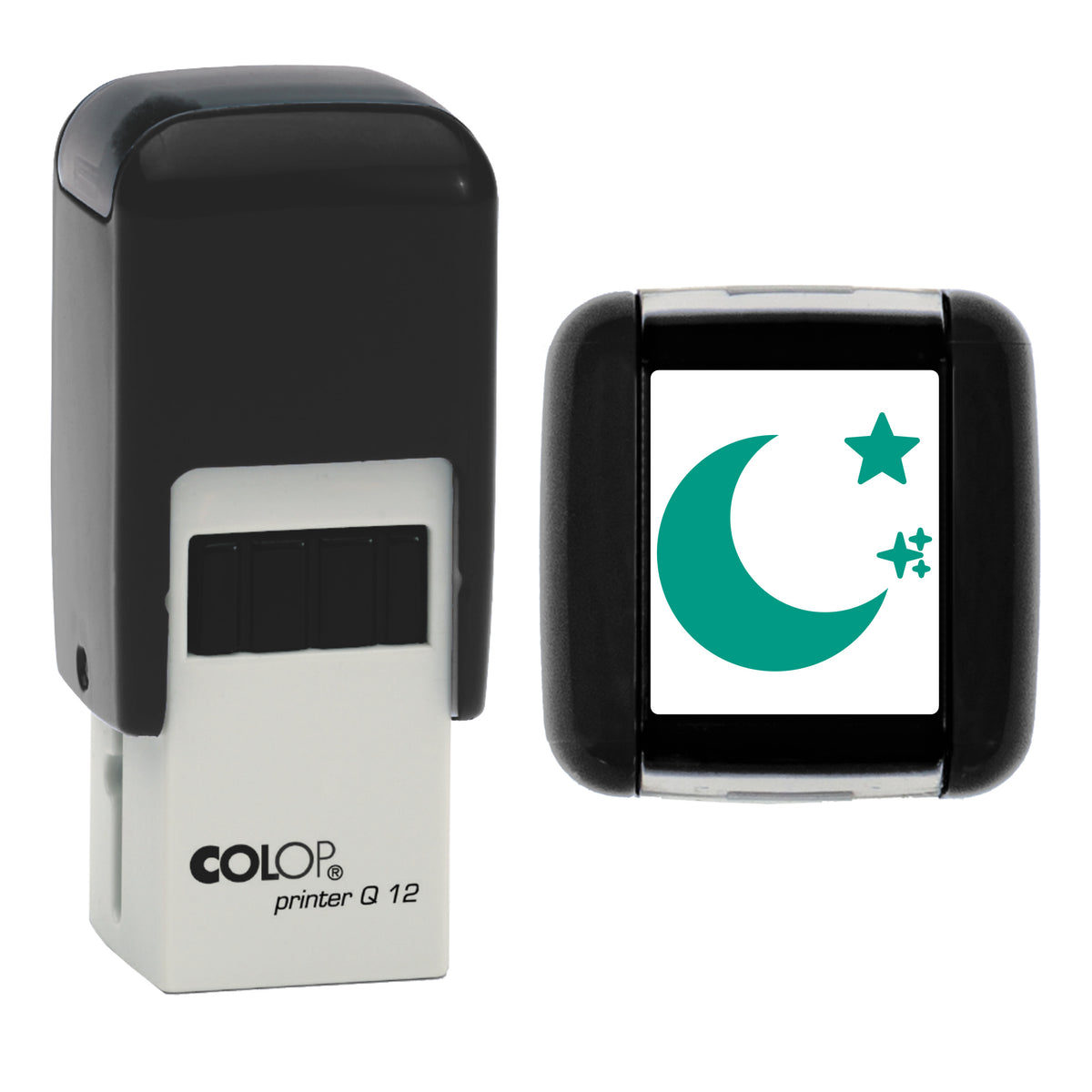 Sleep Planner Icon Stamp, COLOP Q12, 12 x 12mm, green ink