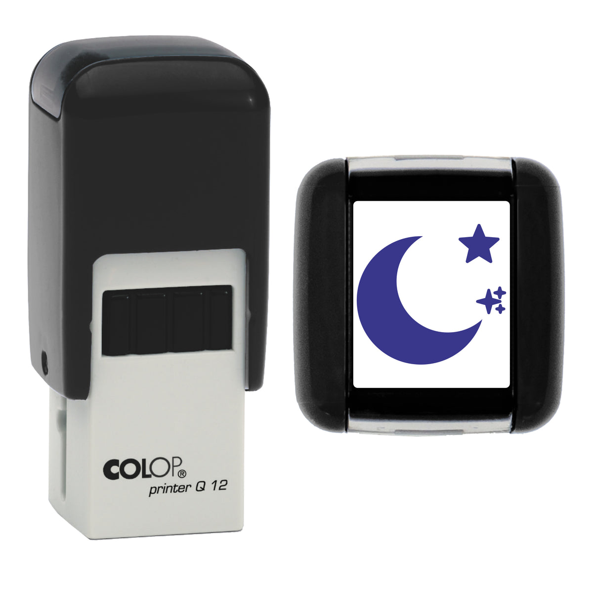 Sleep Planner Icon Stamp, COLOP Q12, 12 x 12mm, violet ink