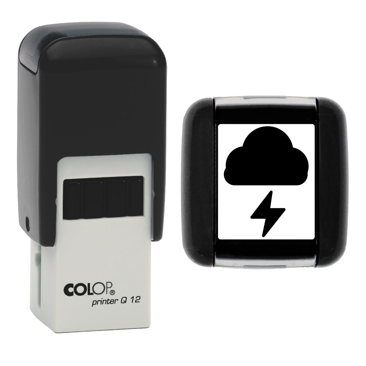 Storm Weather Planner Stamp, COLOP Q12, 12 x 12mm, black ink