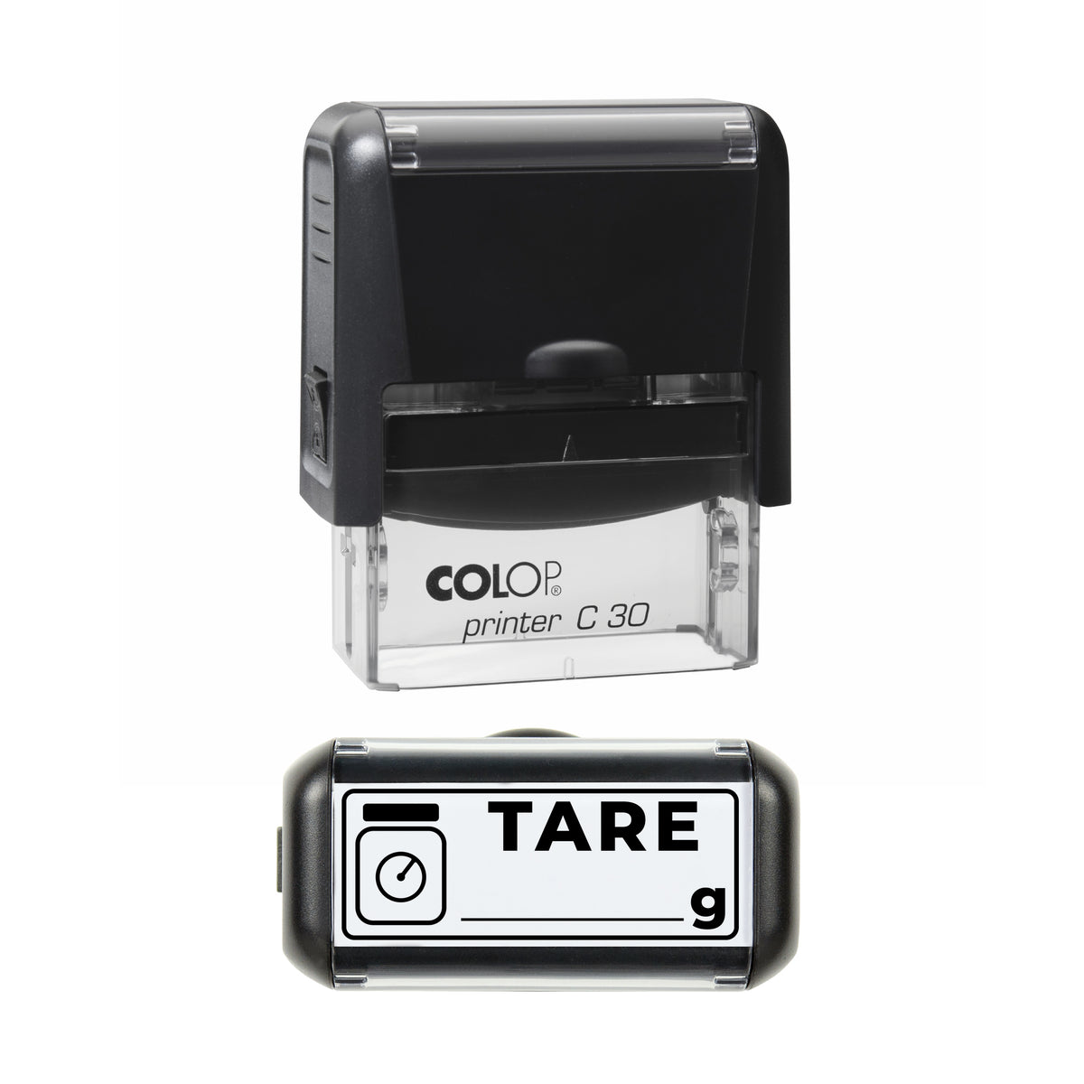 Tare Weight Stamp, COLOP C30, 45 x 18mm, black ink