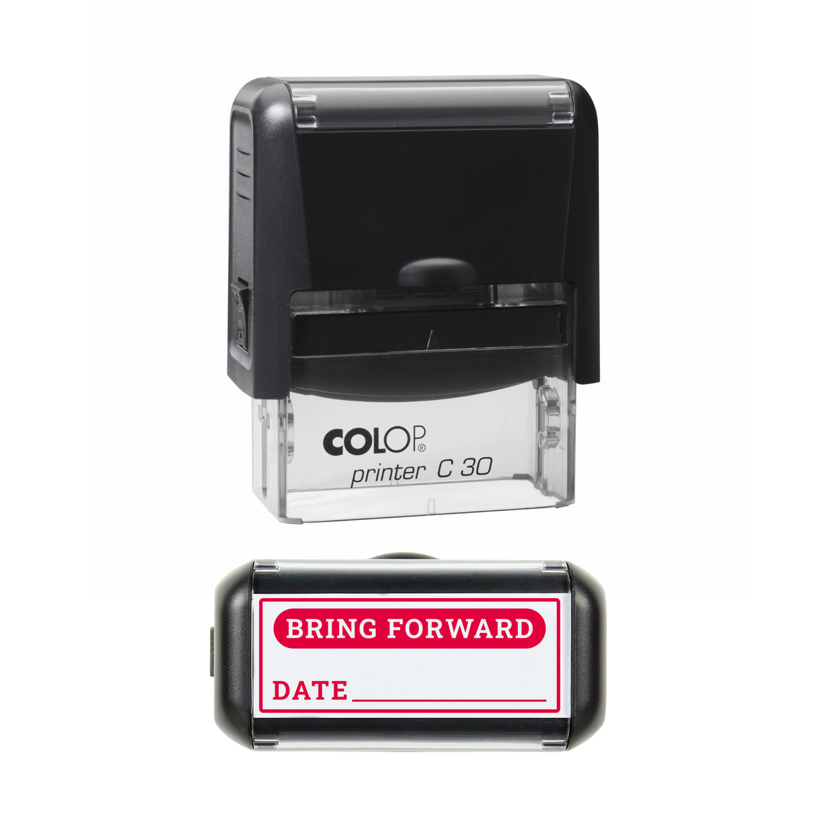 Bring Forward Date Stamp, COLOP C30, 45 x 18mm, red ink