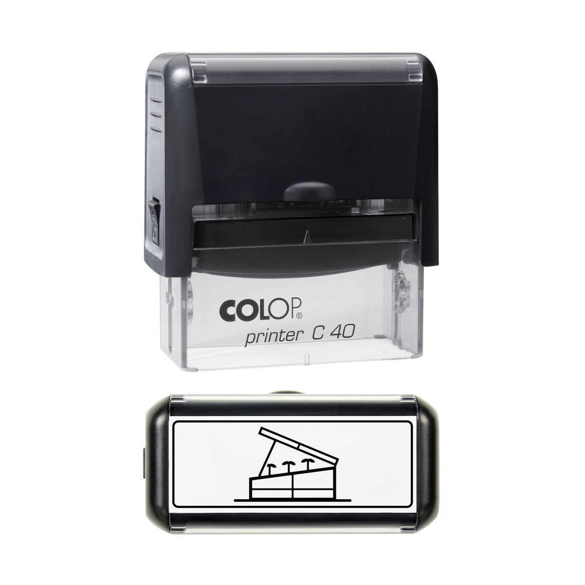 Garden Cold Frame Stamp, COLOP C40, 58 x 22mm, black ink