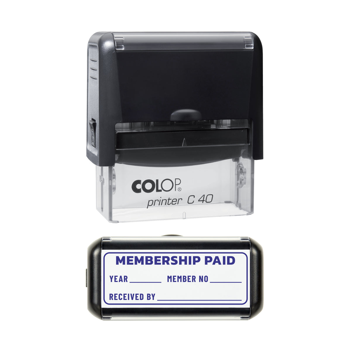 Membership Paid Stamp, COLOP C40, 58 x 22mm, violet ink