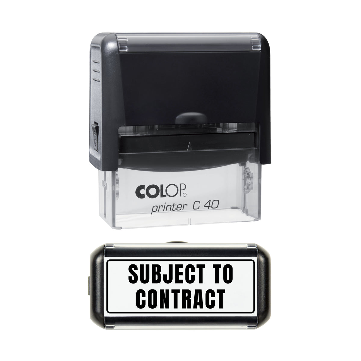 Subject to Contract Stamp, COLOP C40, 58 x 22mm, black ink