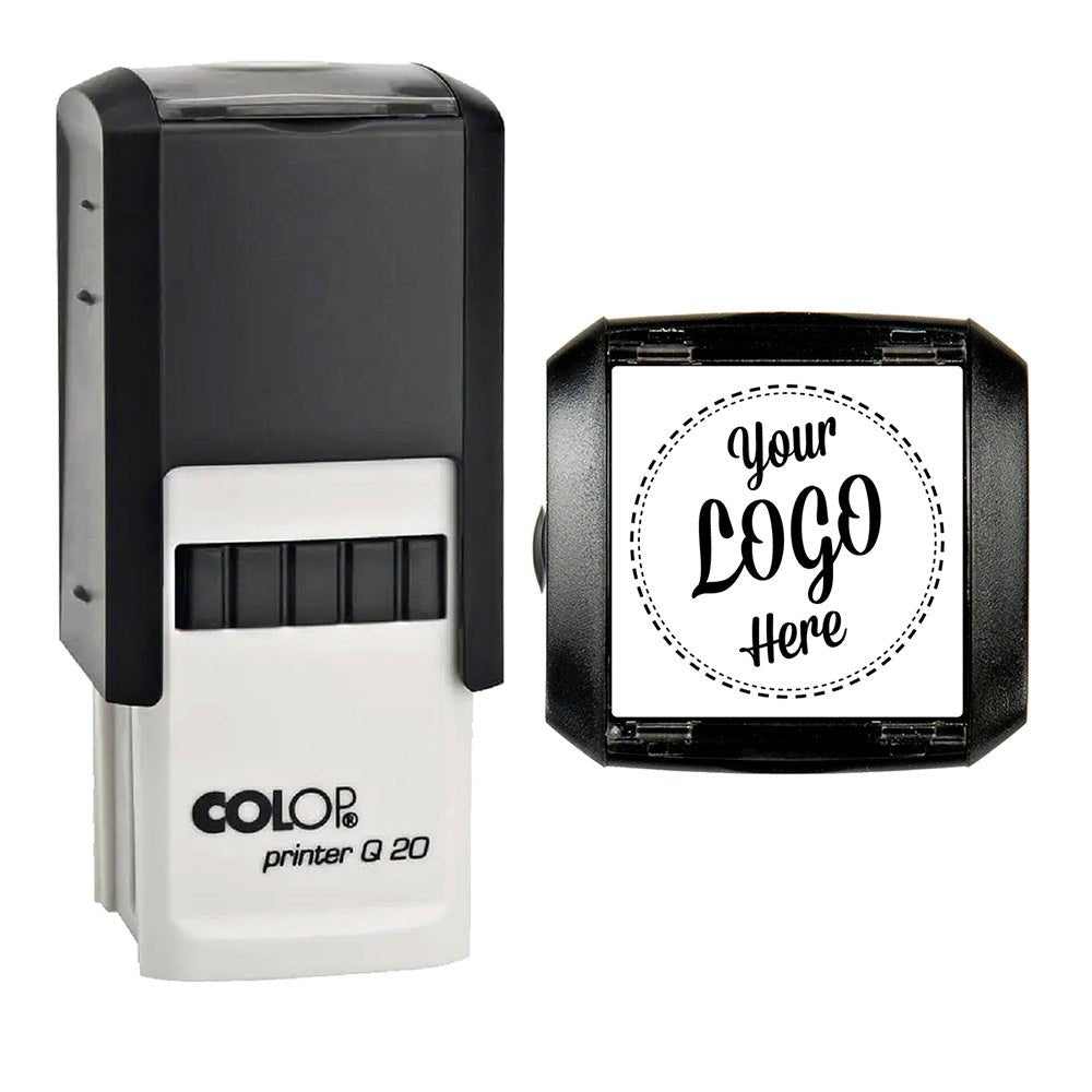 20mm Square - Personalised Custom Made Self - Inking Logo Stamp