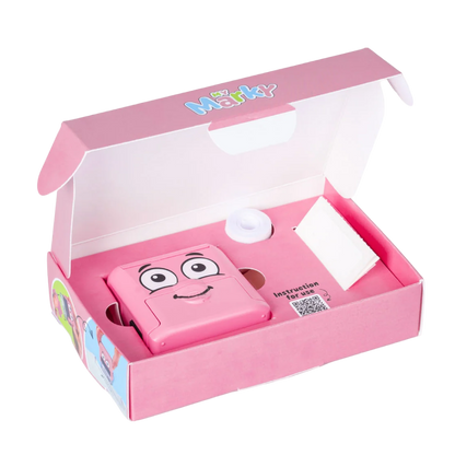 Personalised School Uniform Name Stamp – 38 × 14mm Textile Stamp - Marky - Pink