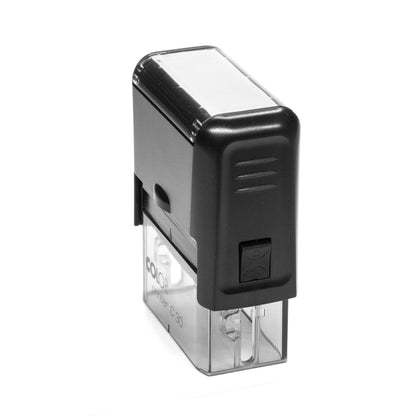 48 x 18mm - Custom Made Self-Inking Rubber Stamp - With Border - Up to 5 Lines of Personalised Text