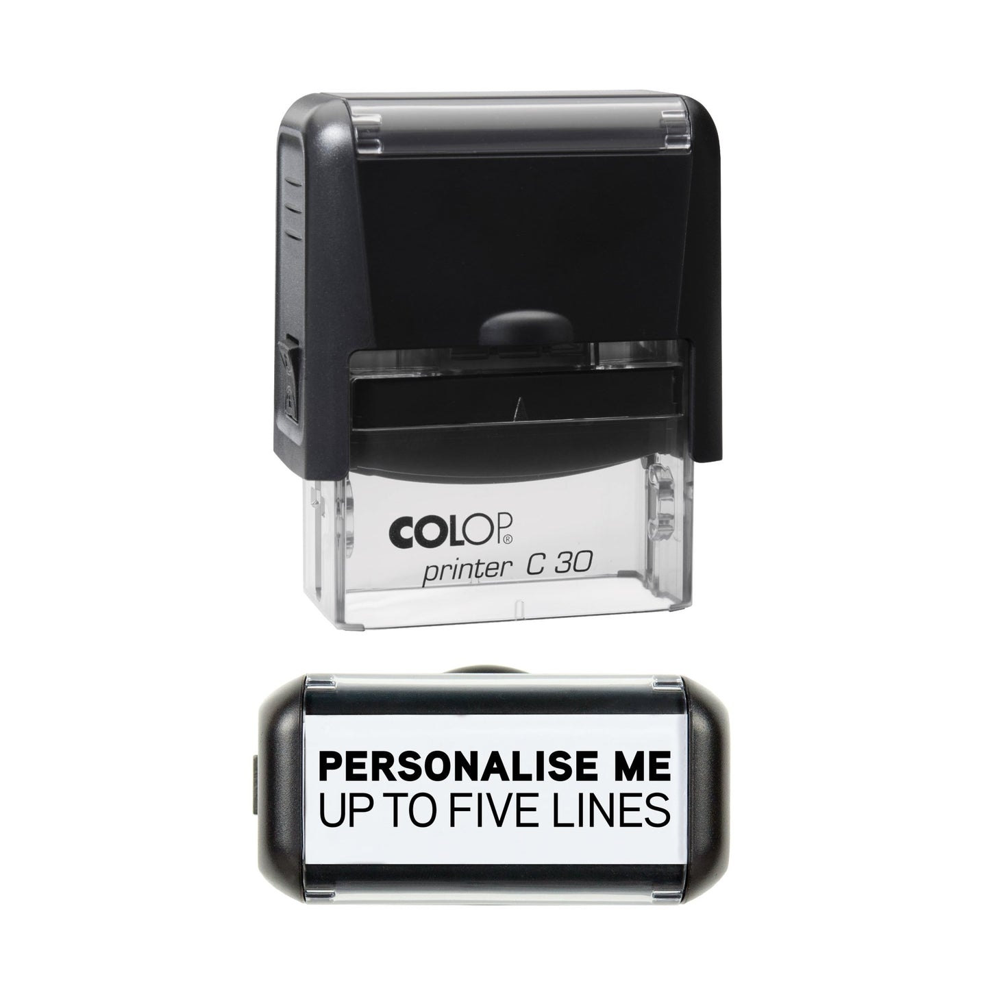 48 x 18mm - Custom Made Self - Inking Rubber Stamp - Up to 5 Lines of Personalised Text