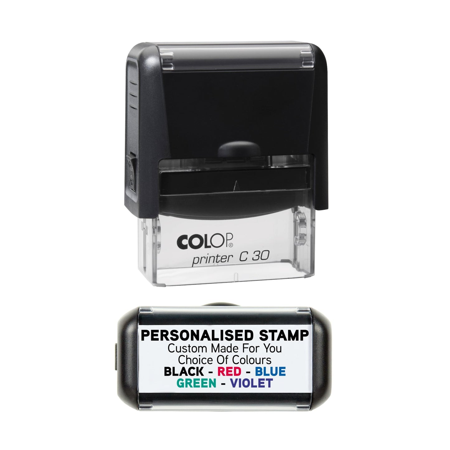 48 x 18mm - Custom Made Self - Inking Rubber Stamp - Up to 5 Lines of Personalised Text