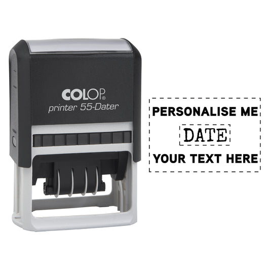 Date Stamp - Self Inking - Personalised - 40 x 60 mm - Up to 6 lines of text