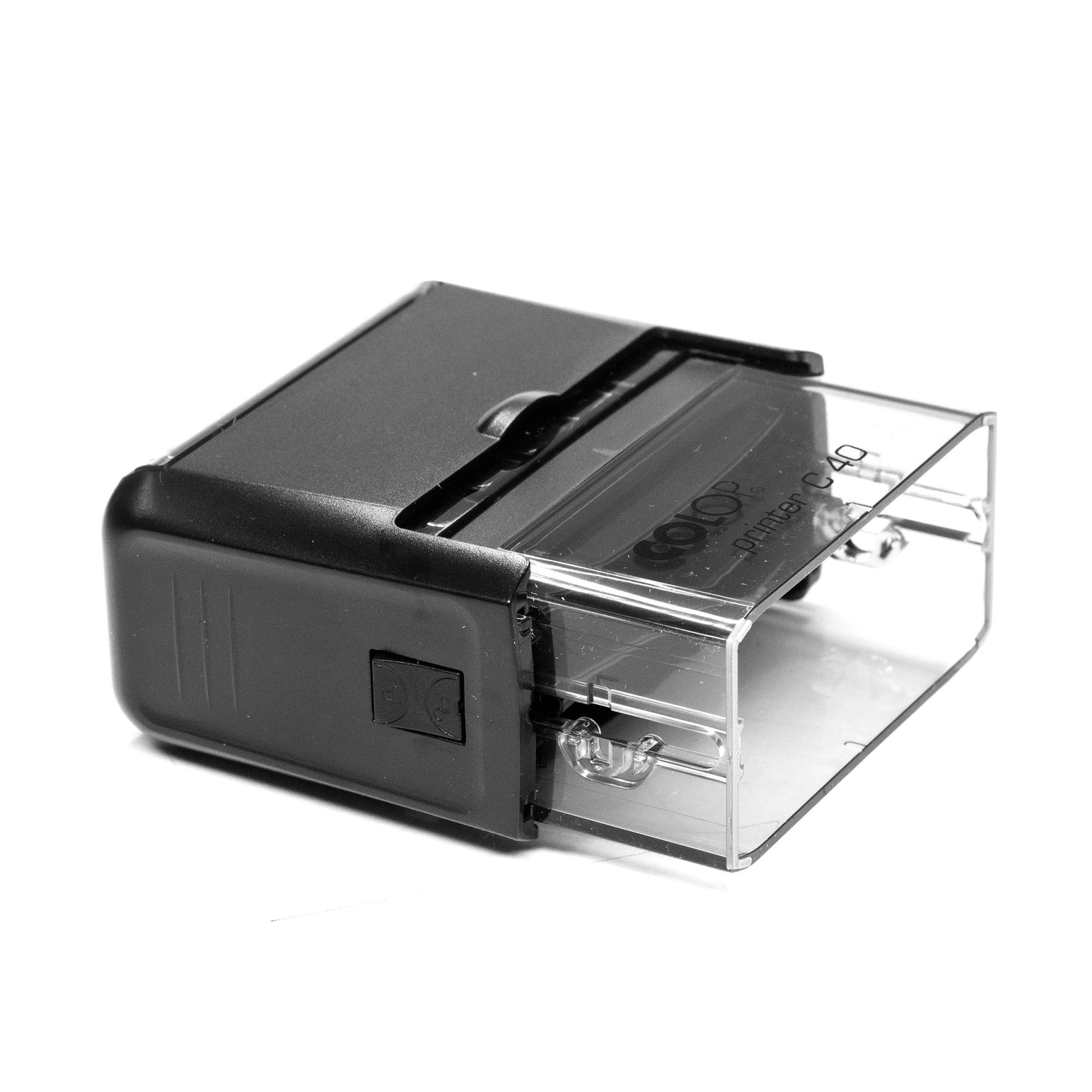 58 x 22mm - Premium Personalised Custom Made Self - Inking Rubber Stamp - Up to 5 Lines of Customised Text
