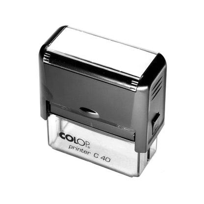 58 x 22mm - Premium Personalised Custom Made Self - Inking Rubber Stamp - Up to 5 Lines of Customised Text
