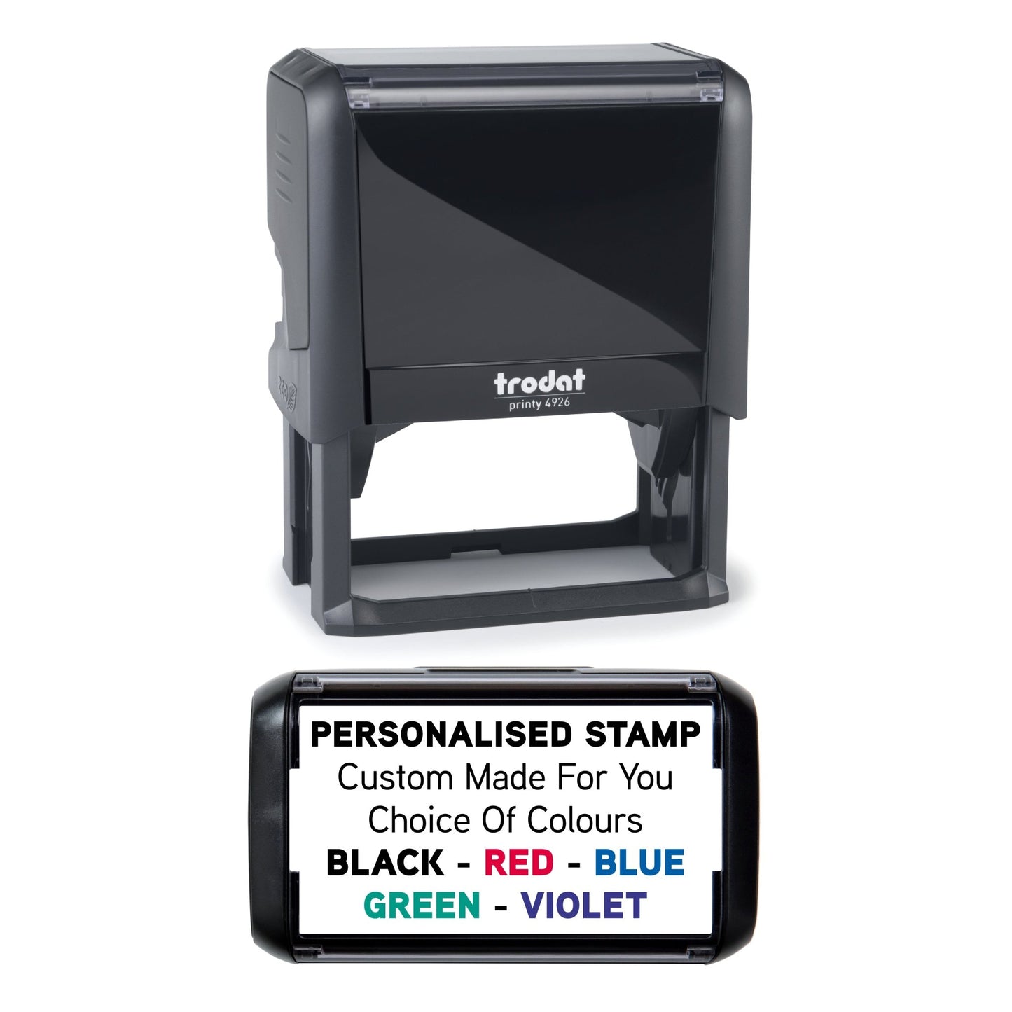 75 x 38mm - Premium Personalised Custom Made Extra Large Self - Inking Rubber Stamp - Up to 6 Lines of Customised Text