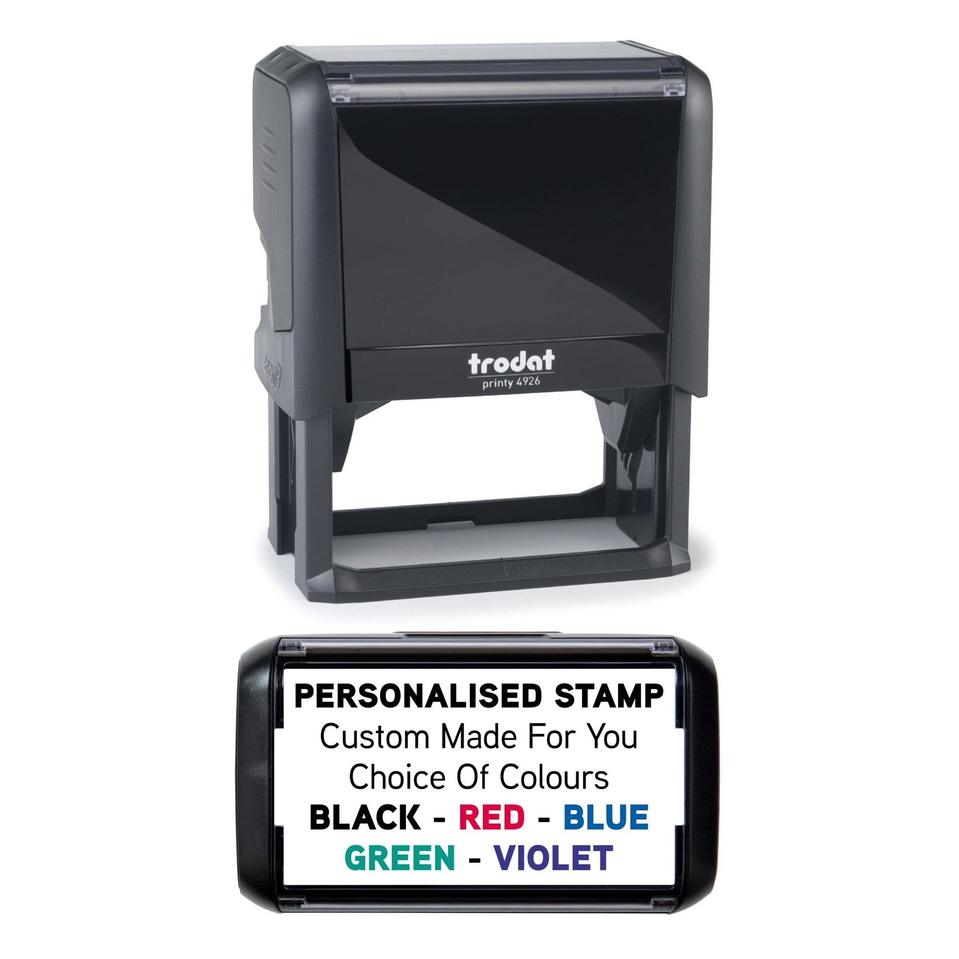 75 x 38mm - Premium Personalised Custom Made Extra Large Self - Inking Rubber Stamp - Up to 6 Lines of Customised Text