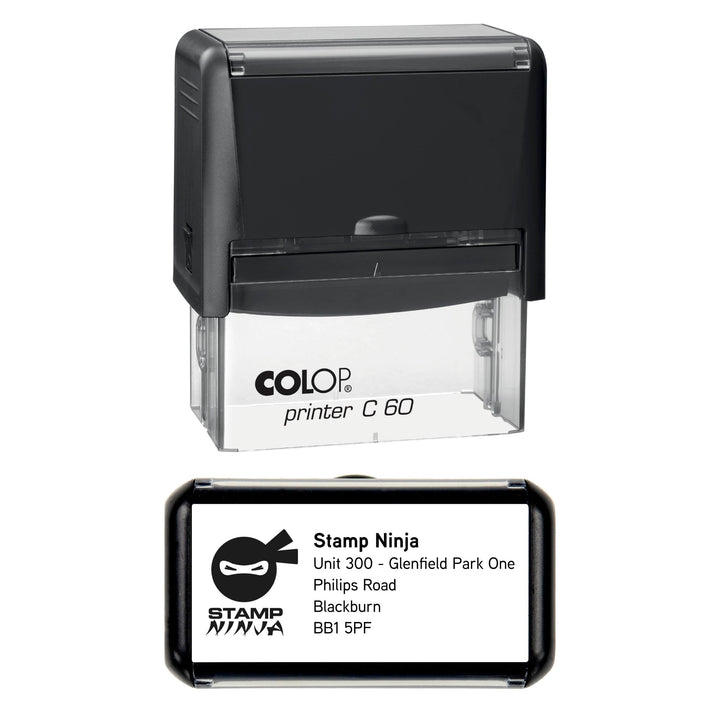 77 x 36mm - Personalised Text & Logo Self-Inking Stamp