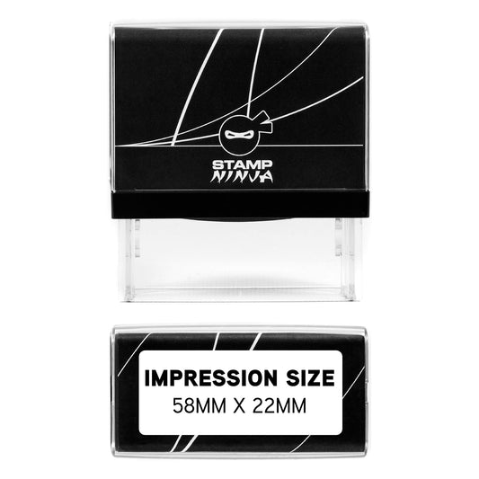 Custom Logo Stamp - Personalised - Upload Your Logo - 58mm x 22mm