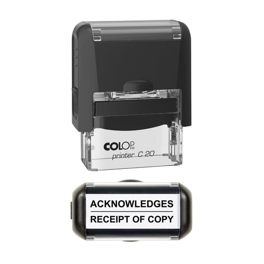 Acknowledges Receipt of Copy Stamp, 37 x 12mm, COLOP C20