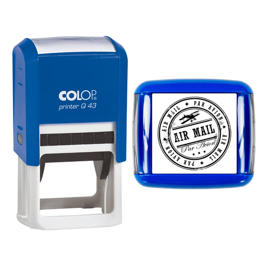 Air Mail / Par Avion Self-Inking Stamp – 43 × 43 mm