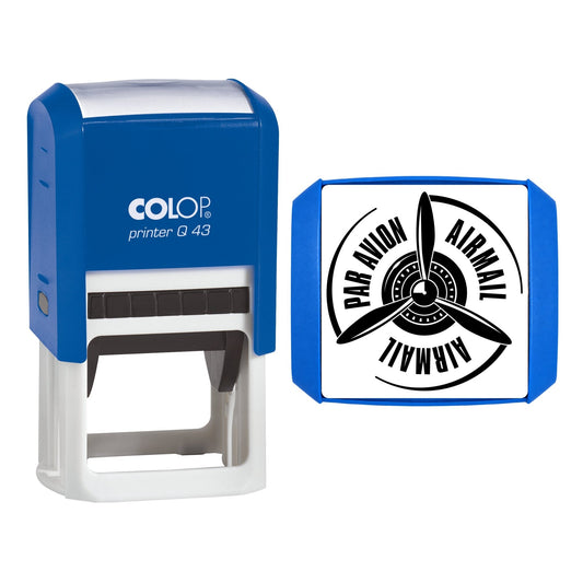 Air Mail / Par Avion Self-Inking Stamp – 43 × 43 mm