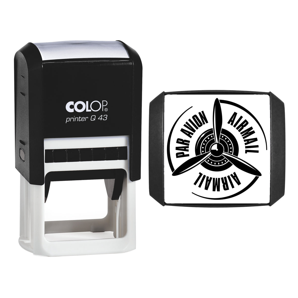 Air Mail / Par Avion Self-Inking Stamp – 43 × 43 mm