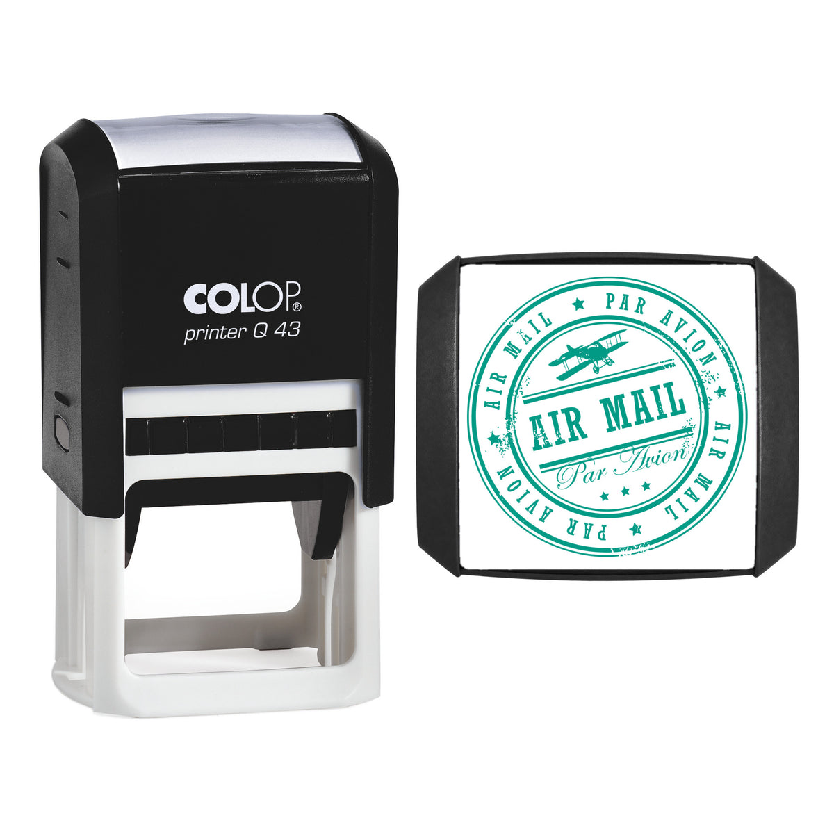 Air Mail / Par Avion Self-Inking Stamp – 43 × 43 mm