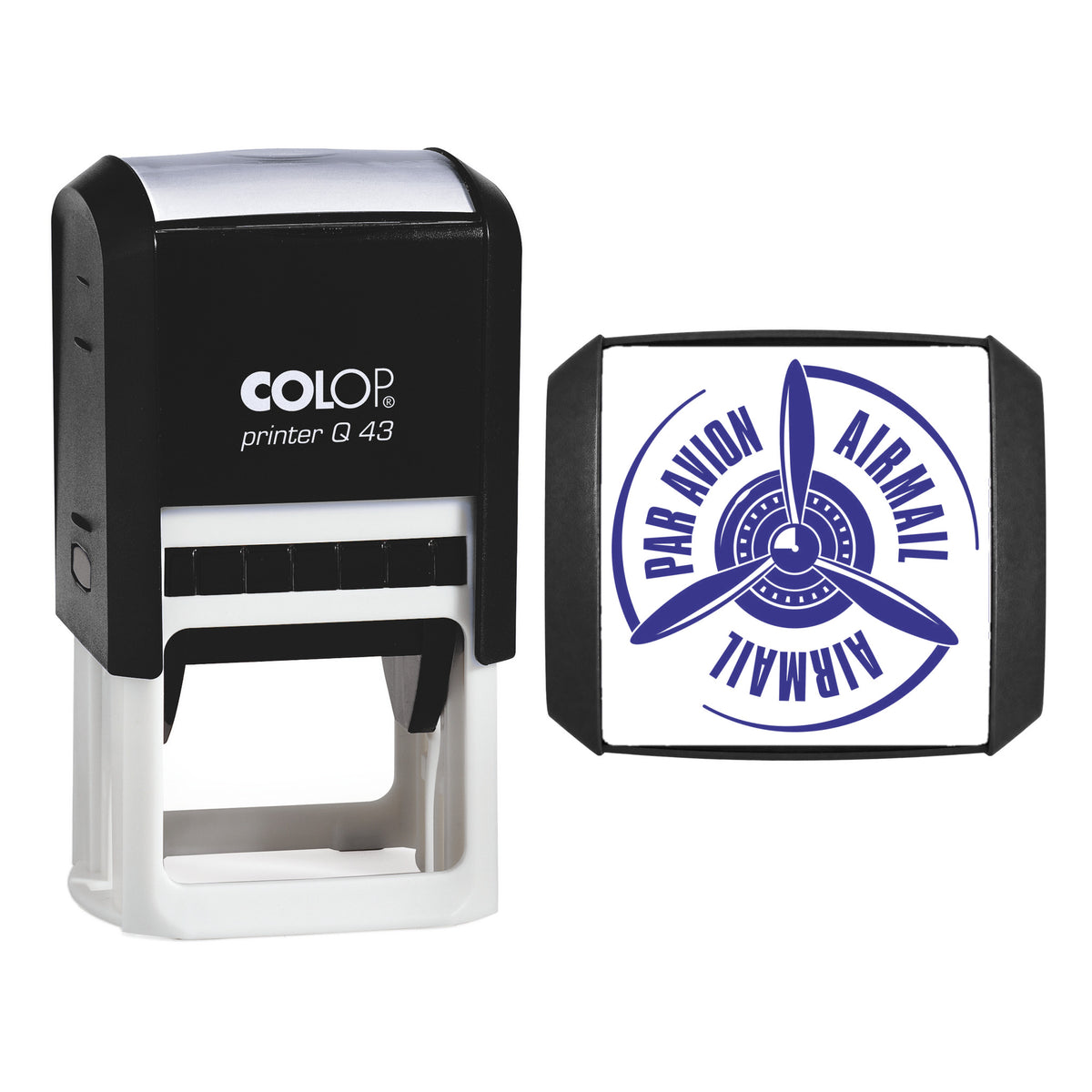 Air Mail / Par Avion Self-Inking Stamp – 43 × 43 mm