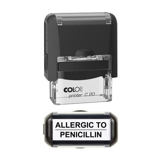 Allergic to Penicillin Stamp, 37 x 12mm, COLOP C20