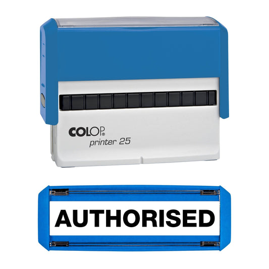 Authorised - Rubber Stamp - COLOP P25 - 75mm x 8mm Impression