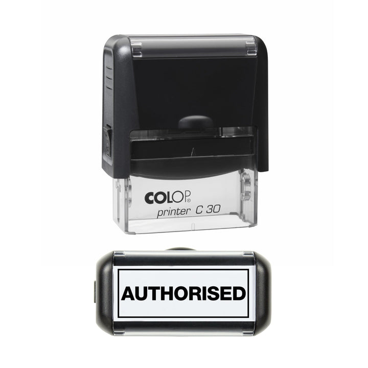 Authorised with Border Stamp, 45 x 18mm, COLOP C30